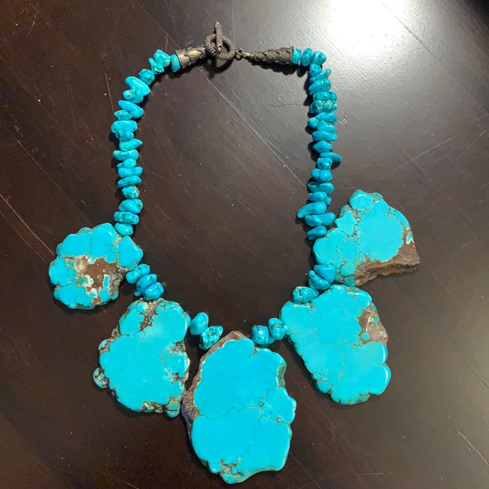 Turquoise necklace. Stunning. Statement piece.